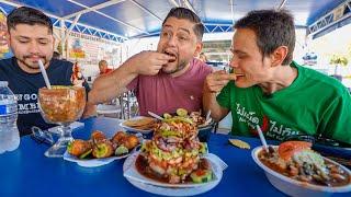 Mexican Street Food - SEAFOOD TOWER!!  Burritos, Tacos + Ceviche in Tucson, Arizona!!