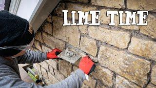 Repointing a Stone Wall with Lime Mortar