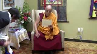 His Holiness the Dalai Lama at FPMT International Office, May, 10, 2013