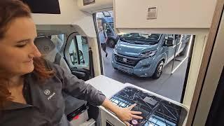 Furgok Fiat Ducato campervan with AMAZING USE OF SPACE, sleeps two lengthwise, sits three