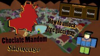 [Project Jojo/PJJ] Chocolate Mandom Showcase | How to Unlock free Gucci Bag | PJJ - ROBLOX