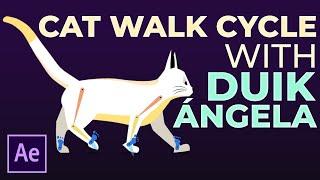 2D Cat walk cycle Animation in After Effects using Latest DUIK Angela Plugin