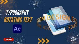 Rotating Text - Cylinder text Tutorial in After Effects | Typography Animation #acedesigns