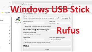 Windows 10 oder 11 ISO via USB Stick Installieren Rufus (UEFI-GPT / BIOS-MBR)
