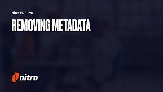 Nitro Pro: Removing Metadata