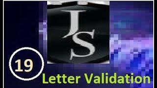 How to Perform Letter Validation using JavaScript