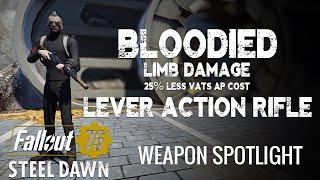 Bloodied Lever Action Rifle - Fallout 76 Steel Dawn Weapon Spotlight