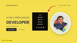 Build Your Own Responsive Personal Portfolio Website with HTML, CSS, and JavaScript