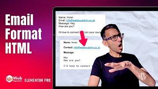 Personalise Email Format: Free HTML for Elementor Pro