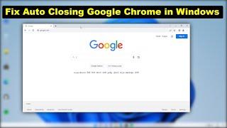 How to Fix Google Chrome Browser is Automatic Closing in Windows 11/10