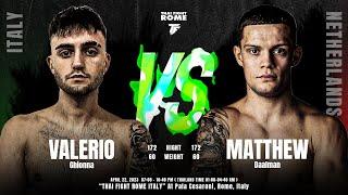 Match 1 Valerio Ghionna VS Matthew Daalman - THAI FIGHT ROME ITALY