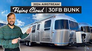 This Travel Trailer SLEEPS 9 | 2024 Airstream Flying Cloud 30FB Bunk Walk Through Tour