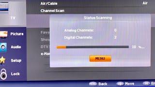 Haier TV - Run a channel scan Auto program for over the air antenna channels