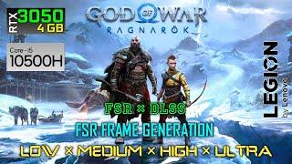 God of War Ragnarok - RTX 3050 4GB | i5-10500H | Lenovo Legion 5 | Benchmark