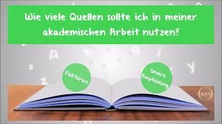 Wie viele Quellen für Bachelorarbeit oder Masterarbeit nutzen?