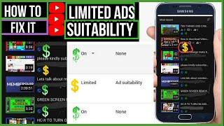 How To Fix Limited Ads Suitability