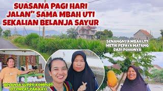 SUASANA PAGI HARI DIDESAKU‼️JALAN" SEKALIAN BELANJA SAYUR SAMA MBAH UTI‼️BORONG " BUAT STOK DAPUR‼️