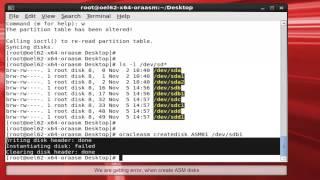 Oracleasm  - Instantiating disk : failed