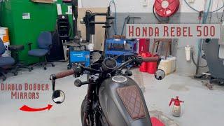 Installing K-speed Diablo Bobber-Style Mirrors + Adjustable Levers on My Honda Rebel 500