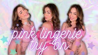 TRANSPARENT Pink Lingerie Try-On!