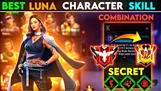 BR RANK BEST CHARACTER COMBINATION IN FREE FIRE || LUNA CHARACTER SKILL COMBINATION || LUNA ABILITY