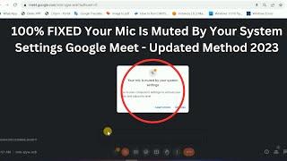 Your Mic Is Muted By Your System Settings Google Meet - Updated Method 2023