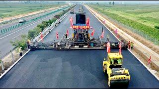 Roller & Paver Asphalt Paving In One Day