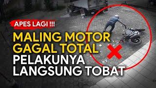 APES LAGI !!! Maling Motor Gagal Total - Pelakunya Langsung Tobat | Rekaman CCTV