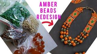 Як перетворити бурштинові буси / How to transform amber beads / Как переделать янтарные бусы