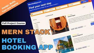 Complete MERN Stack Project: Build a Hotel Booking App Like a Pro Developer Step-by-Step Course 2024