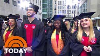 Nursing graduates surprised with gifts on TODAY plaza