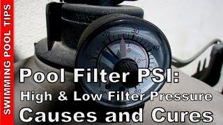 Pool Filter PSI: High and Low Filter Pressure - Causes and Cures