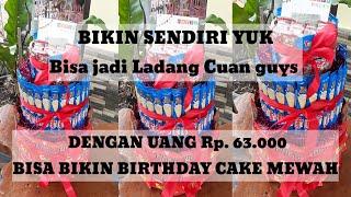 CUMAN MODAL 63.000 bisa bikin BIRTHDAY CAKE MEWAH #cakebirthday #birthdaycelebration #kueulangtahun