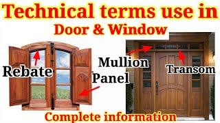 Technical term use in door and windows