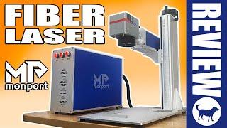 Monport 30W Fiber Laser Engraver Review | Galvo Laser | Metal Engraving | Rotary