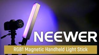 Introducing the NEEWER RGB1 LED Tube Light Stick with Metal Barndoor