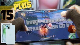 iPhone 15 Plus Game Test Free Fire Max || Handcam || Apple A16 Bionic (4nm) || Li-Ion 4383 mAh