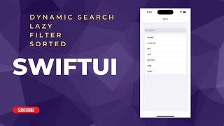 SWIFTUI Dynamic Search, Lazy, List, Filter, Sorted, Iterator, NavigationStack