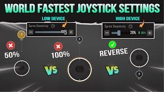 World Fastest Joystick Settings Guide BGMI & PUBG | 50Vs 100Vs 150%  Best Joystick Size & Placement