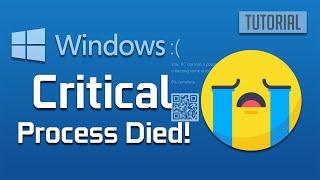 Critical Process Died Blue Screen Error in Windows 10 Unable to Boot Fix [2024]