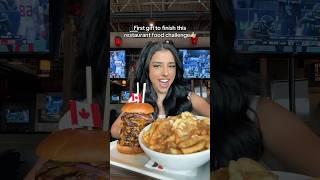 First girl to finish this restaurant food challenge #shorts #food #eating