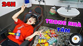 Hà Sam Thử Thách 24H Sống Trong Nhà Tắm Đầy Nước | 24 HOURS BATHROOM CHALLENGE