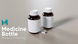 How to Design 3D Medicine Bottle - Product Modeling in Maya 2023