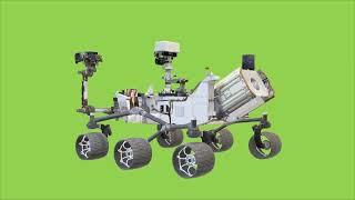 Mars Curiosity rover 3D model on Green Screen