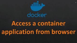 How to access docker container application from outside 