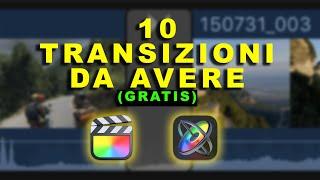 Le 10 MIGLIORI Transizioni per FINAL CUT PRO X gratis (Effetti final cut gratis)