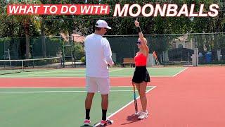 How to Beat a Moonballer as a Lower Level Rec Player | Tennis Lesson with Anna