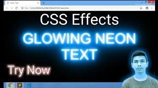 Glowing Neon Text Color Animation Effects | HTML CSS  2019