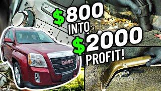 Flipping This $800 GMC Terrain For Profit $$$ Side Hustle! Disgusting Car Detailing Restoration