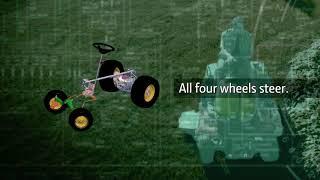 Four-Wheel Steering | John Deere X300 & X500 Series Tractors